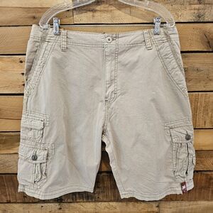 Men's Plugg Tan Cargo Shorts in Size 36